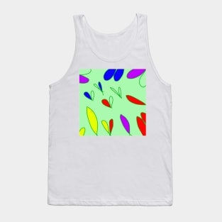 green colorful shapes abstract pattern design Tank Top